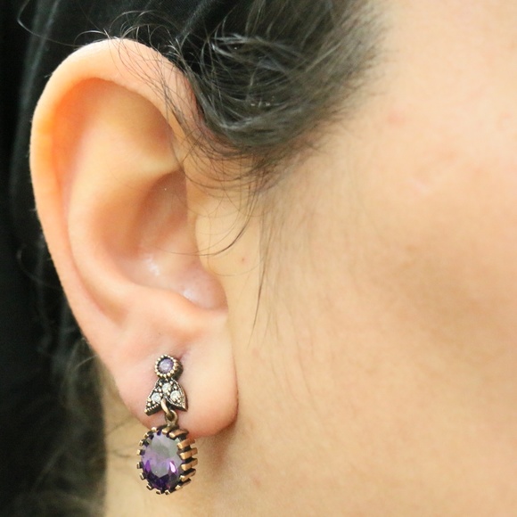 925 Sterling Silver Cubic Zirconia Stones Earrings - Picture 3 of 8